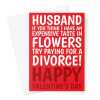 Funny Husband Warning Valentine's Day Card Greeting Card - A5 Portrait - 1 Card