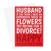 Funny Husband Warning Valentine's Day Card Greeting Card