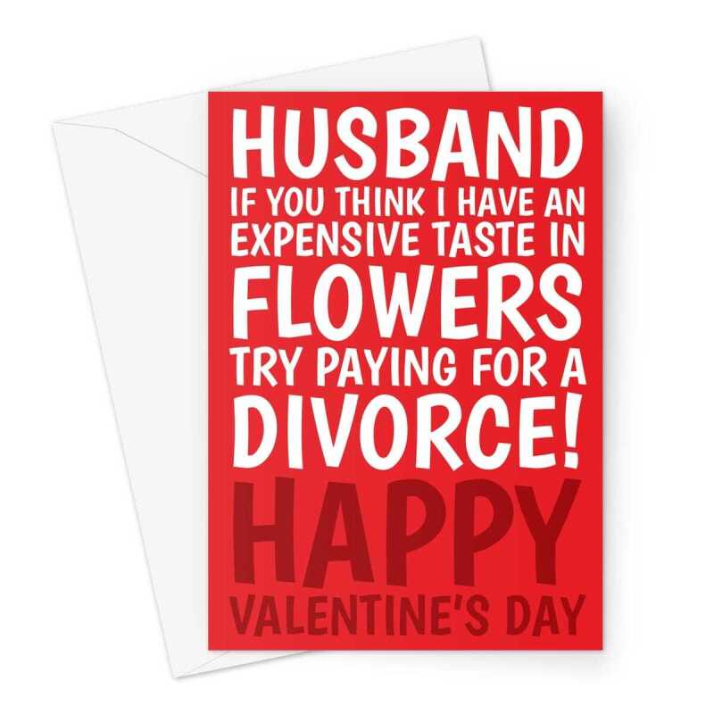 Funny Husband Warning Valentine's Day Card Greeting Card - A5 Portrait - 1 Card