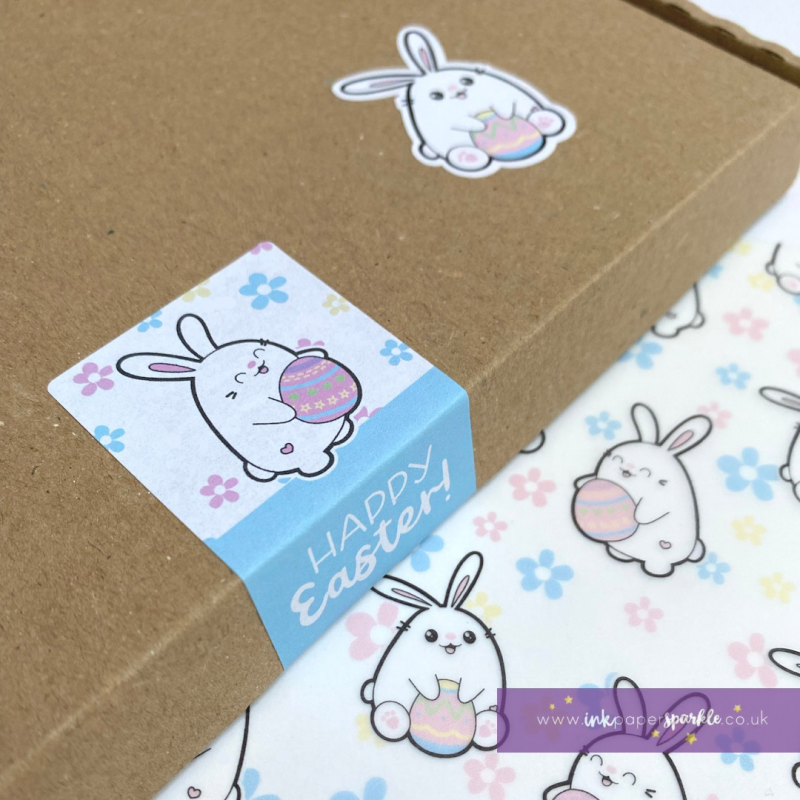 Easter Chubbibunny Box Seal Stickers - Single sheet (1)