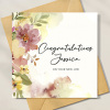 Floral Congratulations On Your New Job Personalised Card