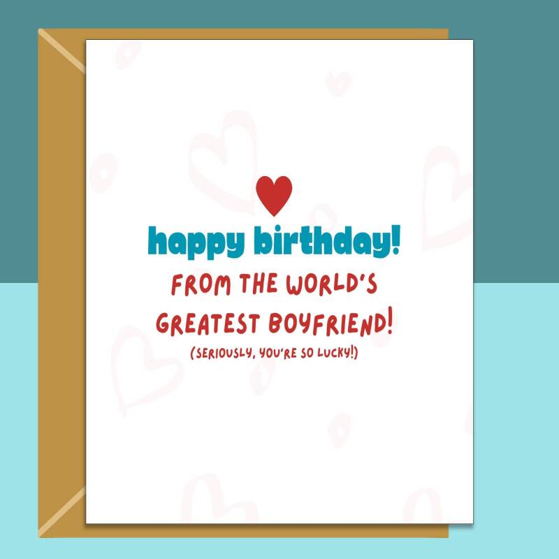 Funny Girlfriend/Boyfriend Birthday Card - Personalised - For Him or Her - Boyfriend or Girlfriend Birthday - Blank inside - Regular