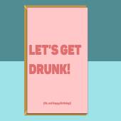 Funny Birthday Card for Bestie, Sister, Brother, Colleague, Friend - Personalised inside if required - Pink - Greetings Card for Her