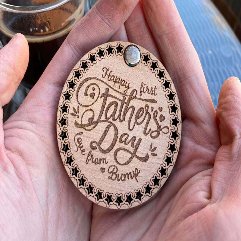 Fathers day from the bump, baby ultrasound fridge magnet, First fathers day gift, 1st fathers day, fathers day gift from wife,love from bump