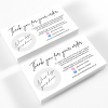 Thank You For Your Order Cards - Thank You Business Cards - Sample Card