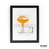 PORNSTAR MARTINI  Splatter Art Print, High Gloss Print, Splash Art, Home Decor, Home Bar Custom Drink Art Cocktails