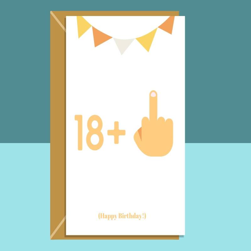 Funny 19th Birthday Card - For Him or For Her - Ideal for brother, sister, friend, or anyone turning 19 years old - Can be personalised - Blank inside