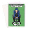 Gamer Birthday Card Born In July - A5 Portrait - 1 Card