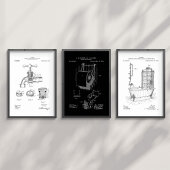 Patent bathroom prints, wall art, decor