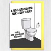 A bog standard birthday card for a bog standard brother, sister, mum, dad funny personalised toilet humour (Size A6/A5/A4/Square 6x6") - A6: Single card