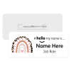 #hello my name is... Name Badge - Natural Boho Rainbow