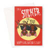 "I'm a Sucker for You" Valentine's Day Card – Cute Bat Design - A5 Portrait - 1 Card