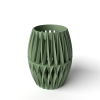 The Reni Vase, Modern and Unique Home Decor for Dried and Preserved Flower Arrangement - Matte Dark Green