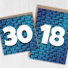 Any age, 16th, 18th, 21st, 30th, 40th, 50th, 60th, 70th happy birthday card in blue or pink (Size A6/A5/A4/Square 6x6") - A6: Single card - Blue