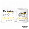 Personalised World's Best Auntie Mug with optional Coaster - Auntie Gift, Best Auntie Gift, Christmas Gift, Stocking Filler, Personalised - Mug Only