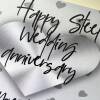 Personalised Steel (11th/11 year) anniversary card: Personalised with date (Size A6/A5/A4/Square 6x6") - A6: Single card