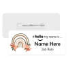 #hello my name is... Name Badge - Floral Natural Boho Rainbow