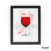 RED WINE  Splatter Art Print, High Gloss Print, Splash Art, Home Decor, Bar Custom Drink Art Cocktails