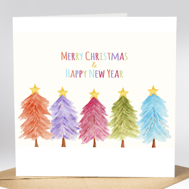 Christmas Tree Card | Watercolour | Traditional Christmas Card | Classic Christmas Card | Watercolour Christmas Tree Card Packs or Singles