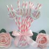 6 Personalised Flopsy Bunny Straws, Flopsy Birthday, Peter Rabbit Straws,ANY AGE - Pink Flopsy