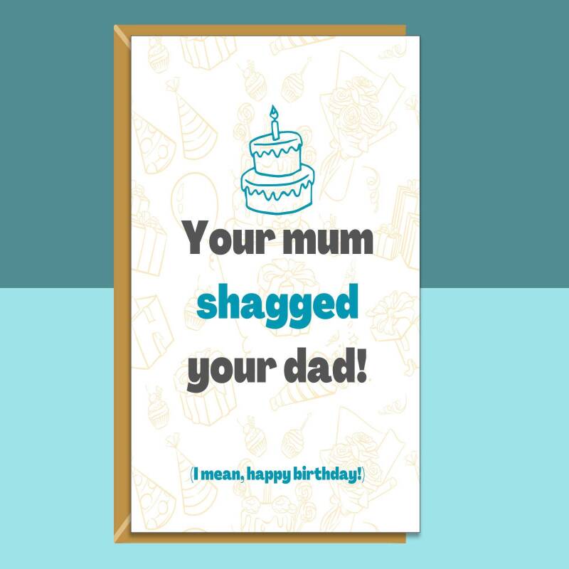 Funny Birthday Card - For Him or For Her - Personalised - Ideal for 19th, 20th, 21st, 22nd, 30th, or any other birthday - Rude Card - Blank inside - Small