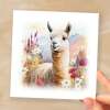 Notelet Card of a Llama For Anyone Any Occasion Card For Her or For Him Card For Birthday or Easter Card Thank You Card - Square (6x6) / Blank Message