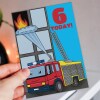 Fire engine, fire truck, fire fighters, firemen children's, child's, kid's any age birthday card, 5th, 6th, 7th, 8th, 9th (Size A6/A5/A4) - A6: Single card