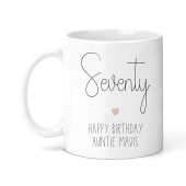 Personalised Birthday Ceramic Mug - Simplistic Seventy