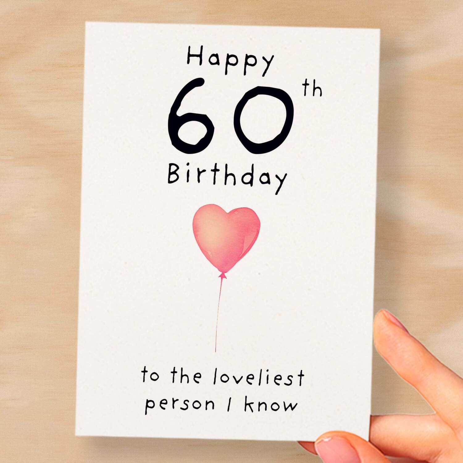 60th Birthday Card for Her Birthday Card Wife 60th Birthday Card For Sister Birthday Card 60 th Birthday Card For Friend - Small (4x6) / Blank Message