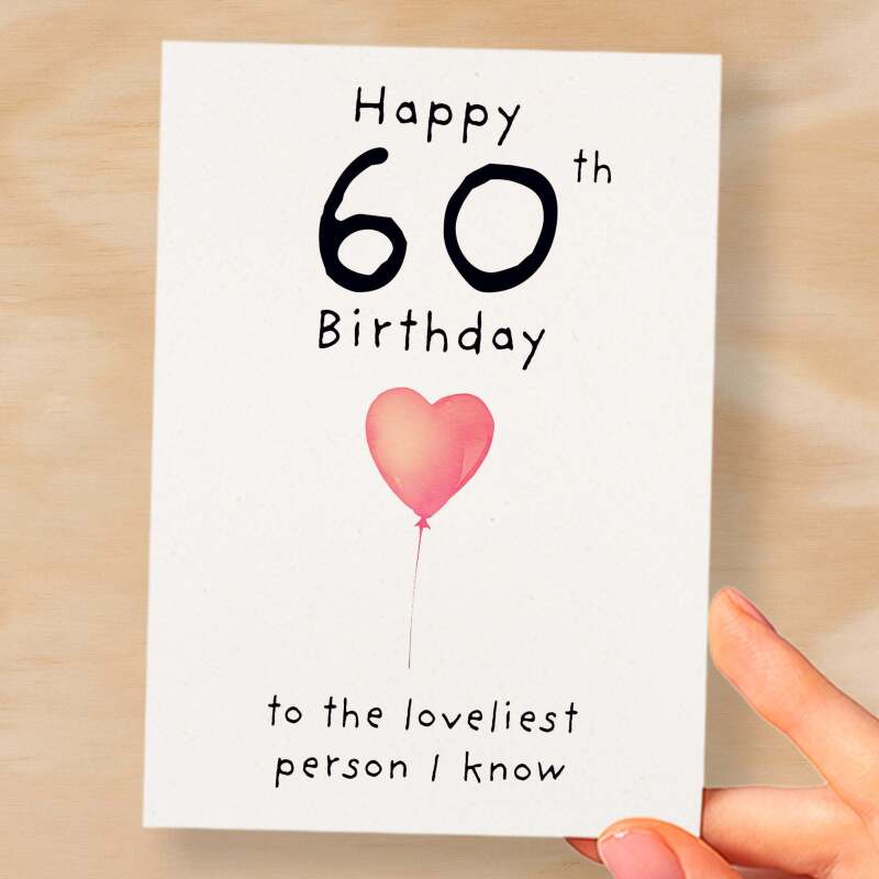 60th Birthday Card for Her Birthday Card Wife 60th Birthday Card For Sister Birthday Card 60 th Birthday Card For Friend - Small (4x6) / Blank Message