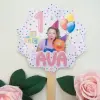 Unofficial Ms Rachel Inspired Cake Topper, Personalised Birthday Cake Topper - Pink