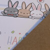 Bunny rabbits and colourful eggs Happy Easter Sunday cute card for any age, adults and children (Size A6/A5/A4/Square 6x6") - A6: Single card