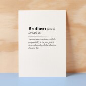 Birthday Card For Brother Fun Dictionary Quote Card For Brother Custom Message Card For Brother Funny Birthday Card For Brother