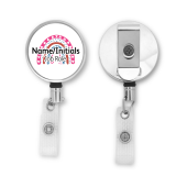 Personalised Metal ID Reel - Retro Rainbow Stethoscope