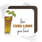 Personalised Cuba Libre Cocktail Coaster