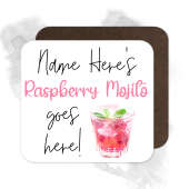 Personalised Drinks Coaster - Name's Raspberry Mojito Goes Here!