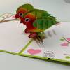 Handmade Love Birds Pop Up Card