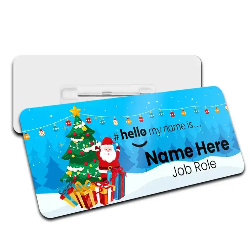 Hello My Name is Christmas Name Badge Christmas Name Badge