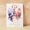 Wedding Card For Couple Wedding Card For Son and Daughter-In-Law Wedding Card For Daughter and Son-In-Law Owls Love Birds Wedding Card - Small (4x6) / Blank Message