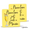 MIMOSA Coaster Cocktail Personalised Coaster, Personalised, Fathers Day gift, Secret Santa, Birthday Gift, Home Bar. Cocktails Mimosa - Single Coaster