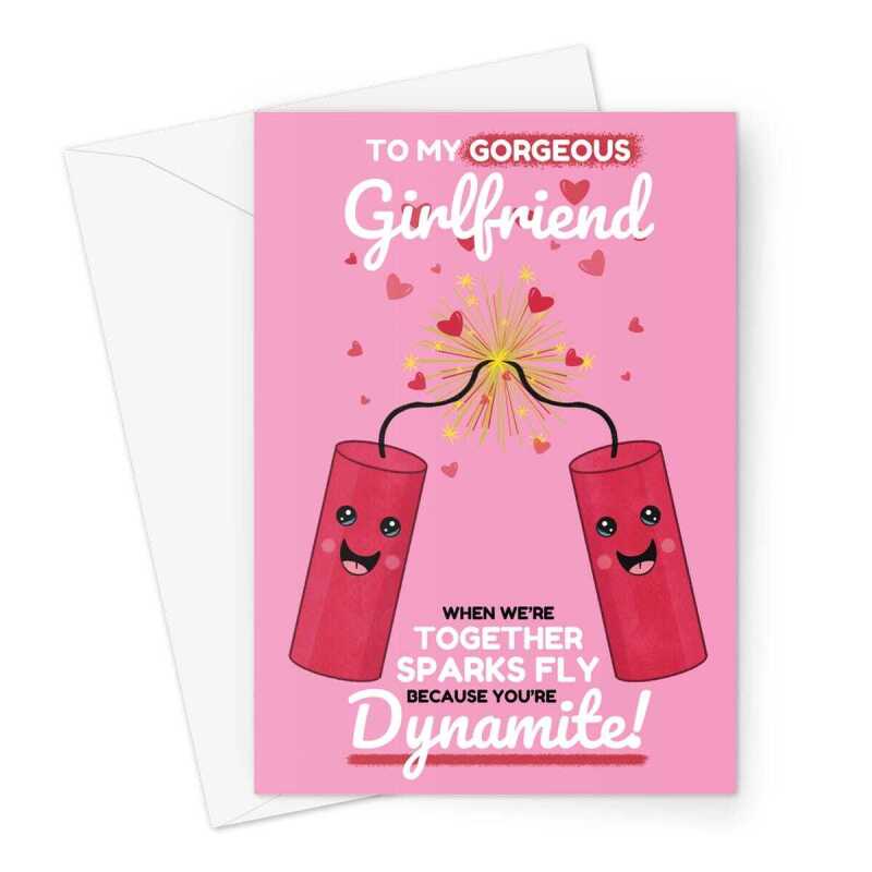 Dynamite Girlfriend Valentine's Day Card - A5 Portrait - 1 Card