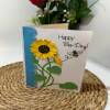 Cheerful Sunflower Greeting: 3D Pop Up Card Handmade with Love
