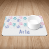 Personalised Pastel Paw Prints Puppy/Dog Bowl Mat