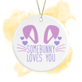 Easter Ceramic Hanging Decoration - Somebunny Loves You
