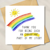 Thank you for being such an important part of my story, Personalised Teacher Card