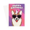 Corgi Dog Birthday Card - A5 Portrait - 1 Card