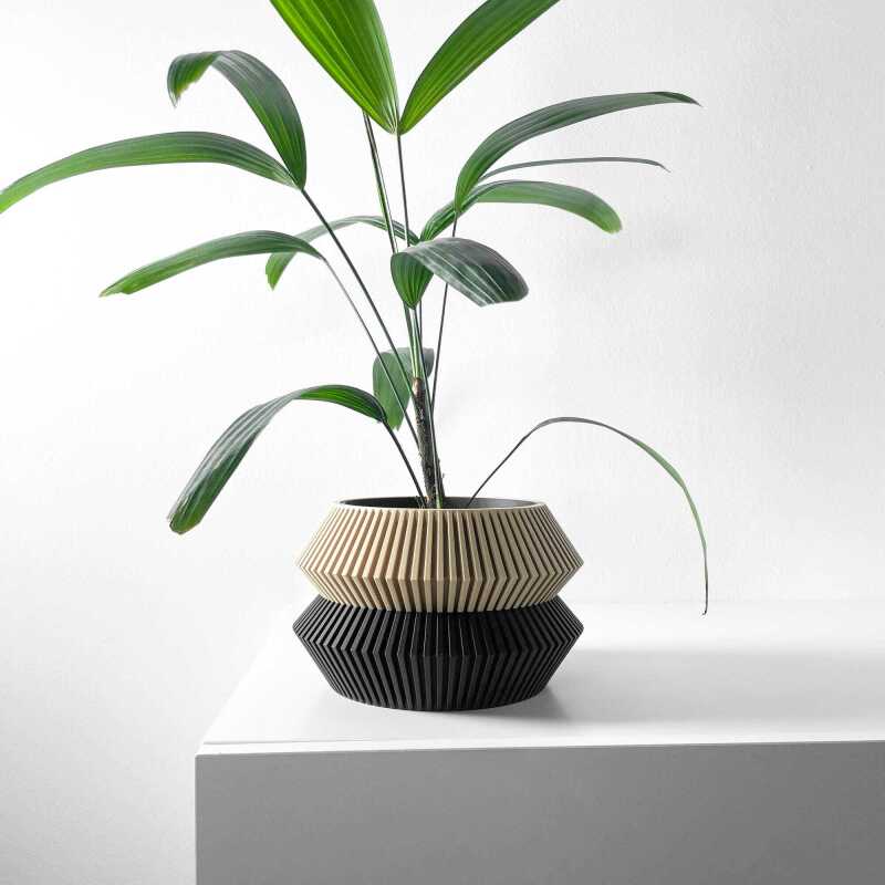 The Wenra Planter Pot with Drainage Tray & Stand Included - Matte Dark Green - 3"