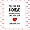 funny rude anniversary card, rude wife card, rude husband card, c*nt card, dickhead card, cheeky card, girlfriend, boyfriend, 15 designs - CUNTIEST