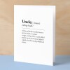 Birthday Card For Uncle Fun Dictionary Quote Card For Uncle Custom Message Card For Uncle Funny Birthday Card For Uncle - Small (4x6) / Blank Message