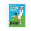 Mens Tennis Birthday Card - September - A5 Portrait - 1 Card